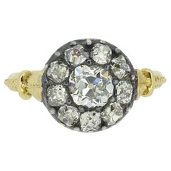 Bague grappe de diamants vintage