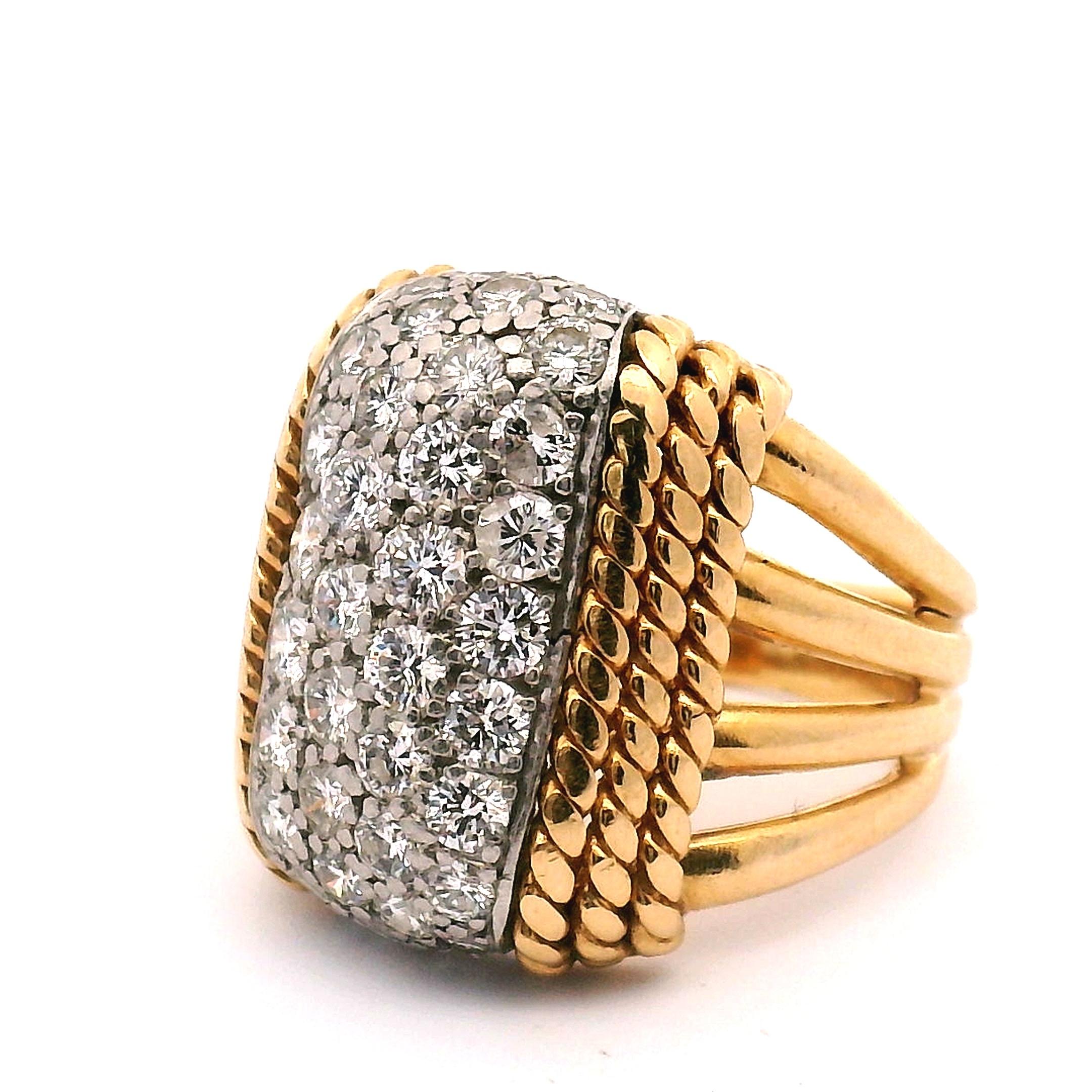 Bague de cocktail vintage en diamant Design/One Pour femmes en vente