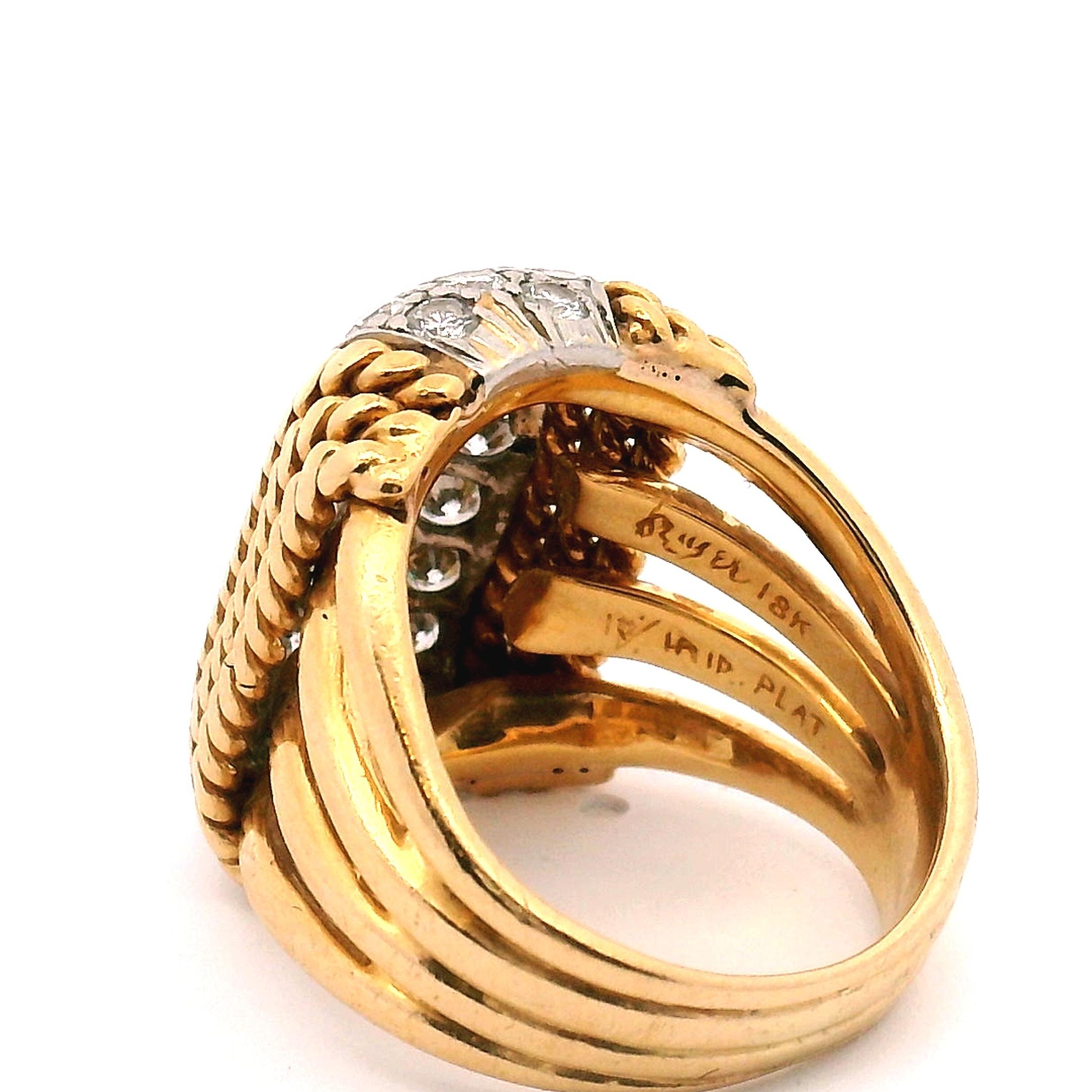 Bague de cocktail vintage en diamant Design/One en vente 1