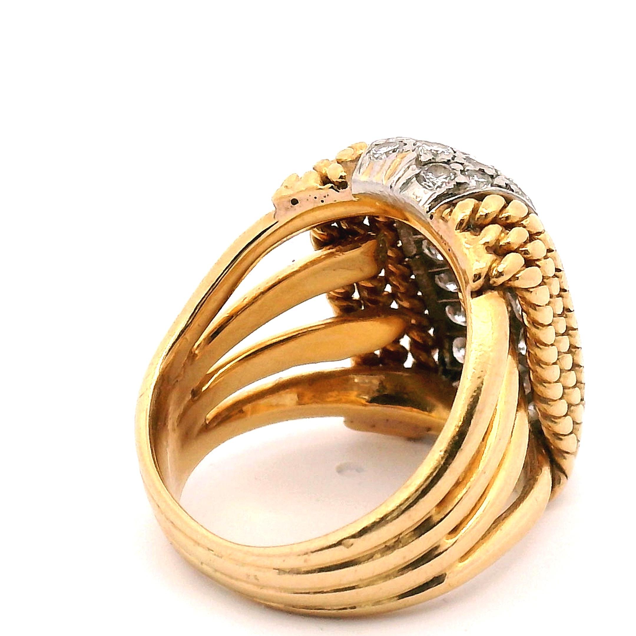 Bague de cocktail vintage en diamant Design/One en vente 2