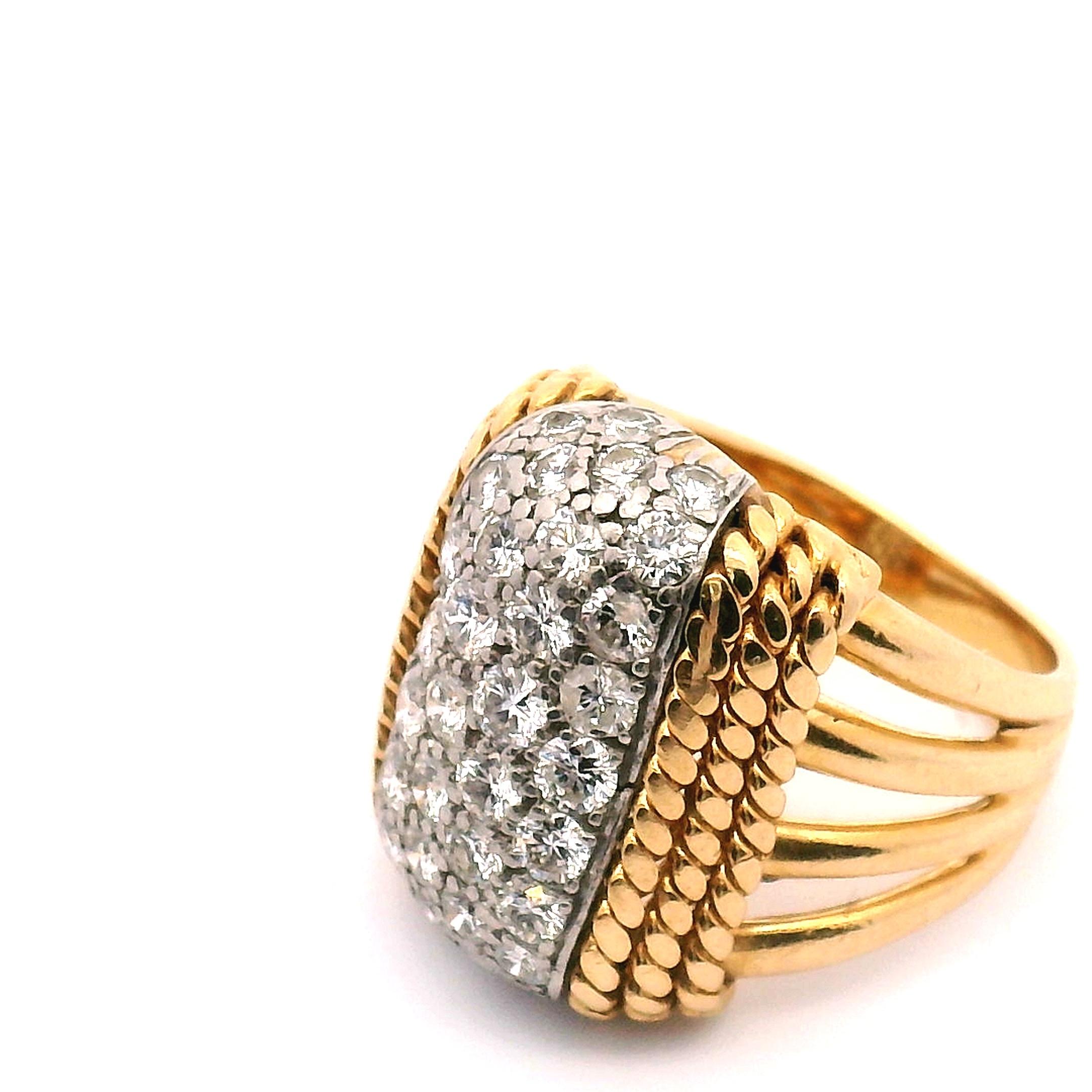 Bague de cocktail vintage en diamant Design/One en vente 3