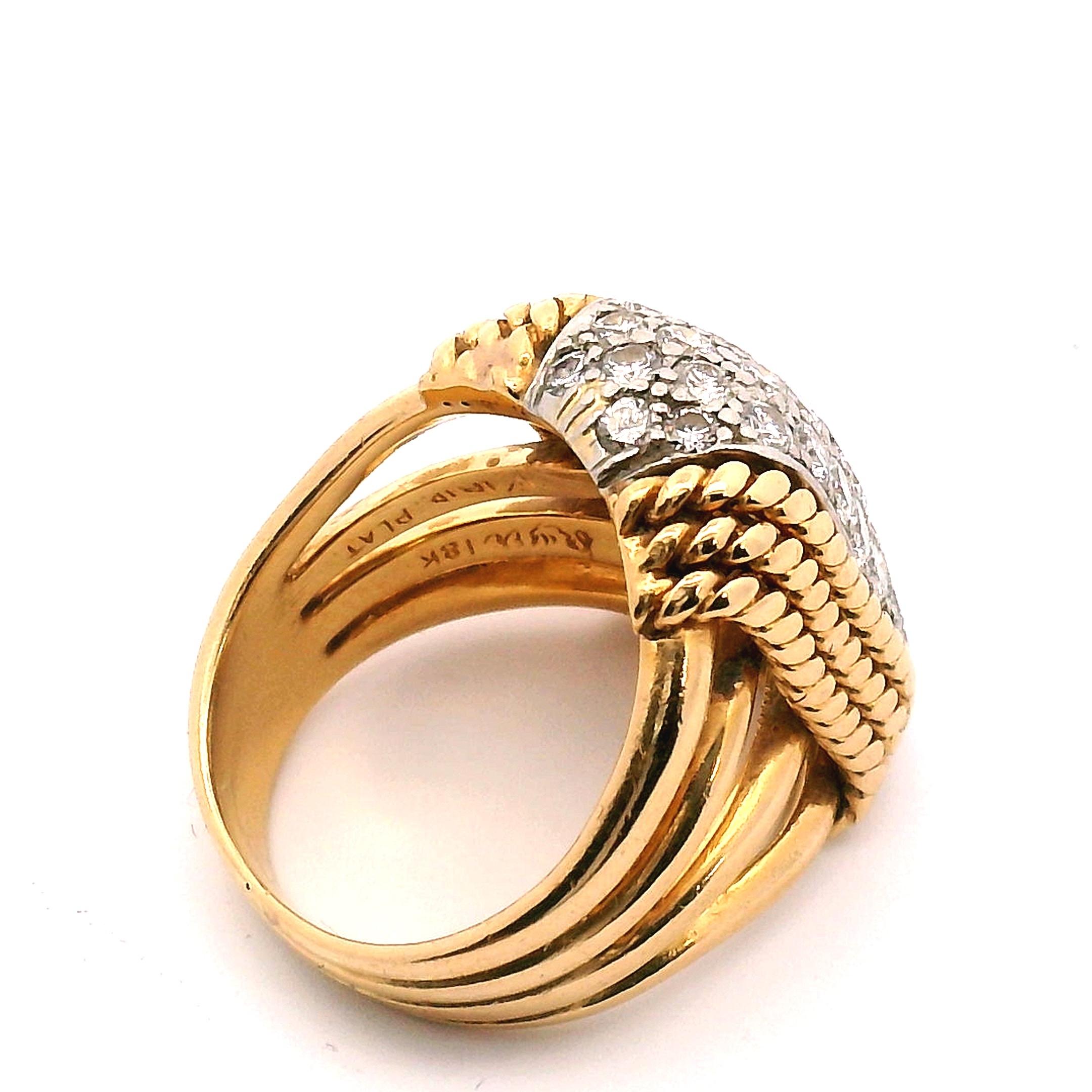 Bague de cocktail vintage en diamant Design/One en vente 4