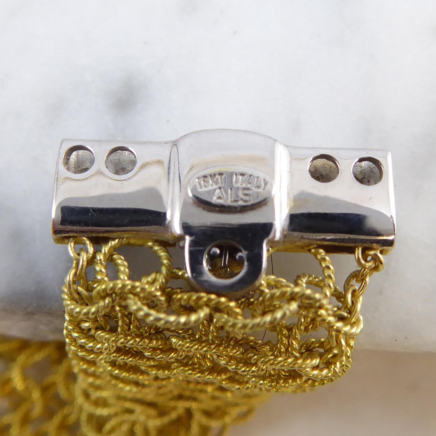 Women's Vintage Diamond Collar on 18ct Gold Woven Mesh