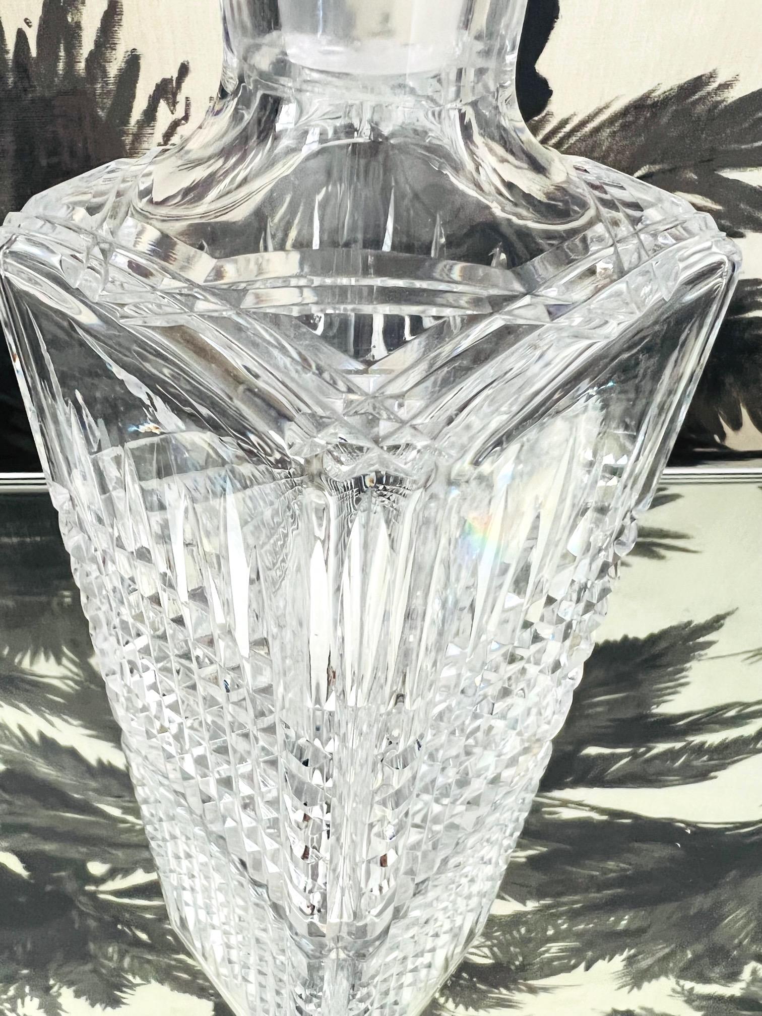Vintage Diamond Cut Whiskey Decanter by Waterford Crystal, c. 1980 1