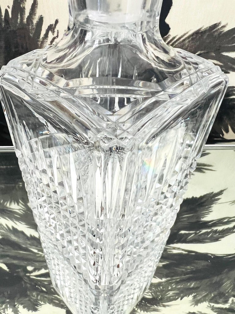 Vintage Diamond Cut Whiskey Decanter by Waterford Crystal, c. 1980 4