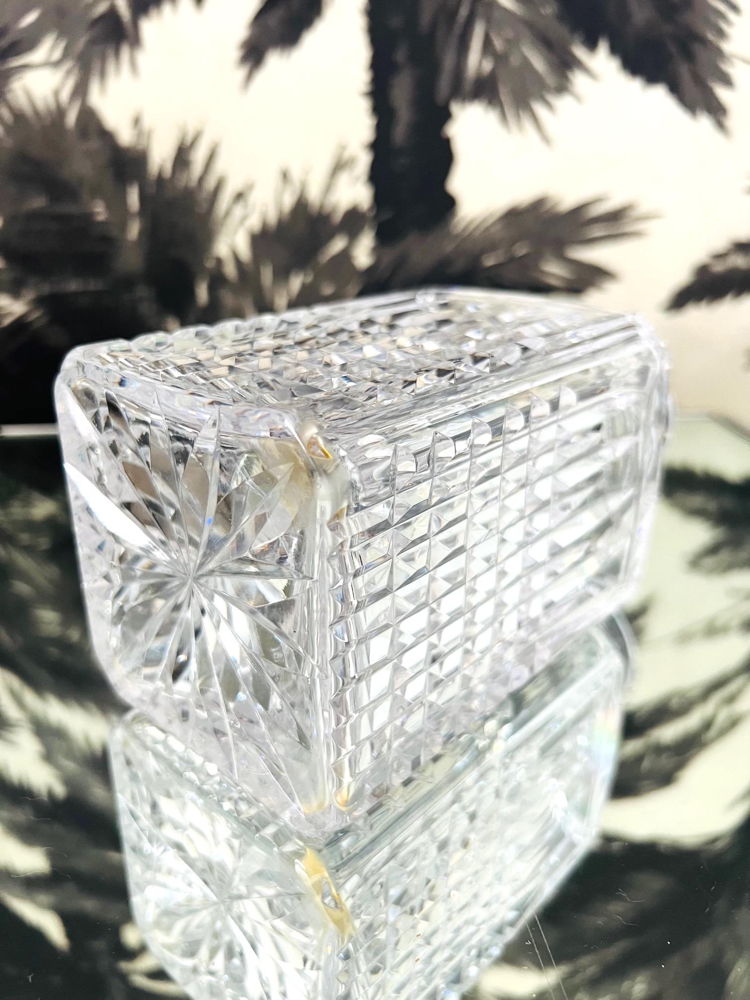 Irish Vintage Diamond Cut Whiskey Decanter by Waterford Crystal, c. 1980