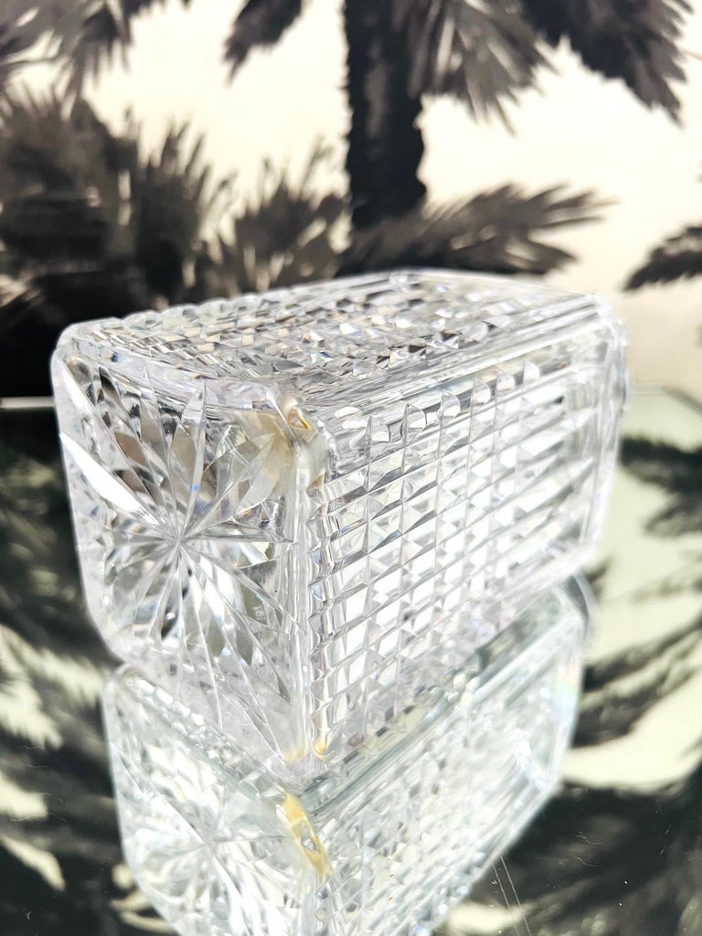 Late 20th Century Vintage Diamond Cut Whiskey Decanter by Waterford Crystal, c. 1980