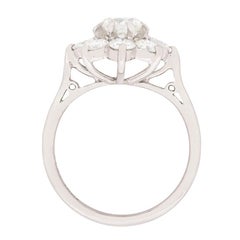 Vintage Diamond Daisy Cluster Ring, circa 1950s
