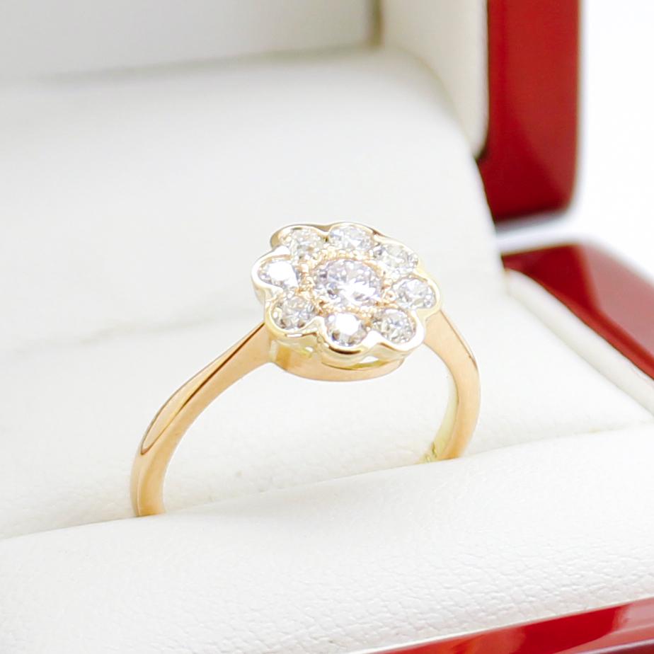 daisy diamond ring