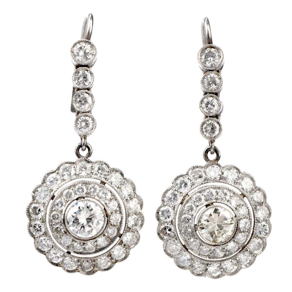 Diamond, Pearl and Antique Drop Earrings - 8,510 For Sale at 1stdibs ...