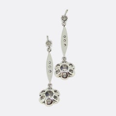 Boucles d'oreilles pendantes en diamant