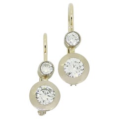 Boucles d'oreilles pendantes en diamant