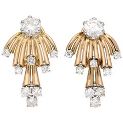 Boucles d'oreilles vintage en diamant, circa 1950