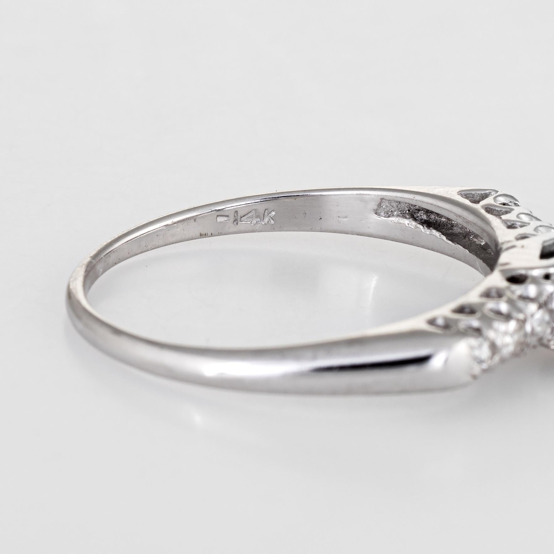 Vintage Diamond Engagement Ring 1/2 Carat Old European Cut Estate Fine For Sale 2