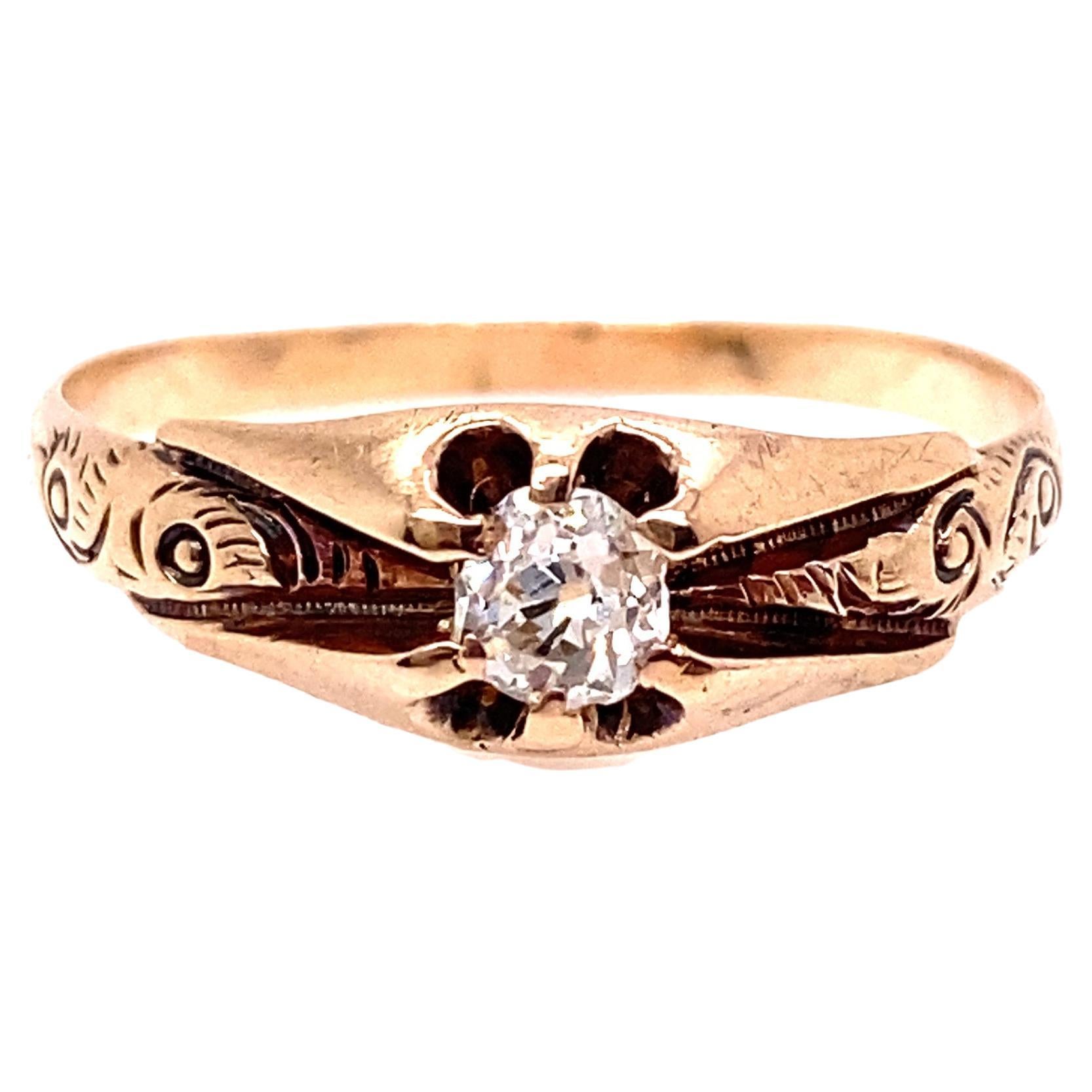 Victorian Diamond Ring .22ct F-G/VS Old Mine Cut Original 1850's-1870's Antique
