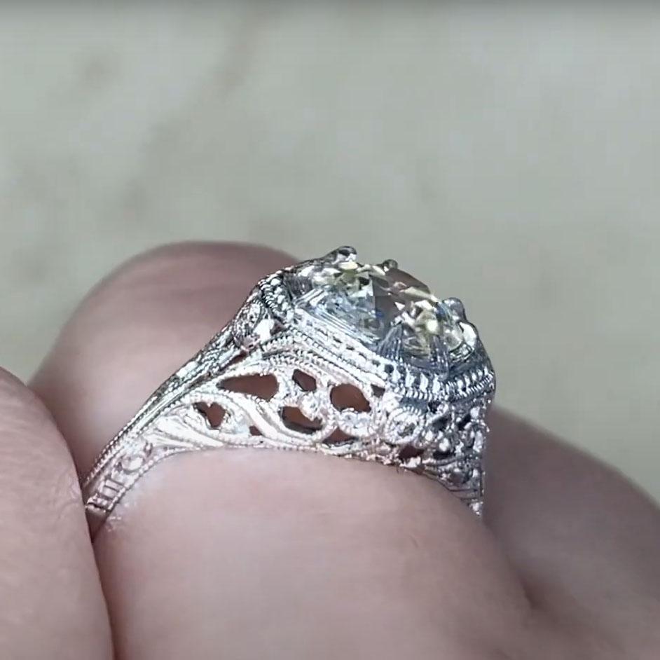 Vintage Diamond Engagement Ring (Approx 1.2-Carats) Old European Cut Diamond In Excellent Condition For Sale In New York, NY