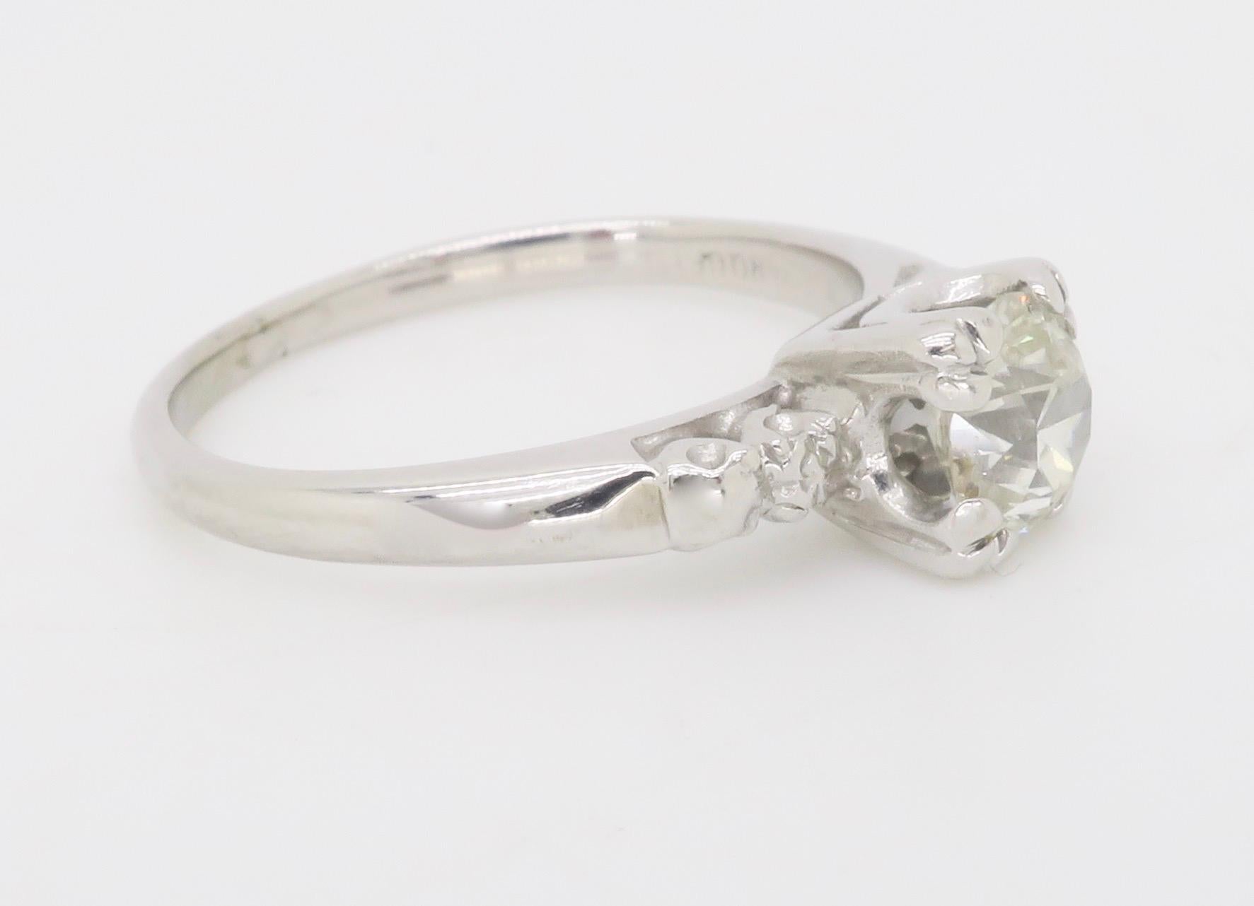 Vintage Diamond Engagement Ring For Sale 7