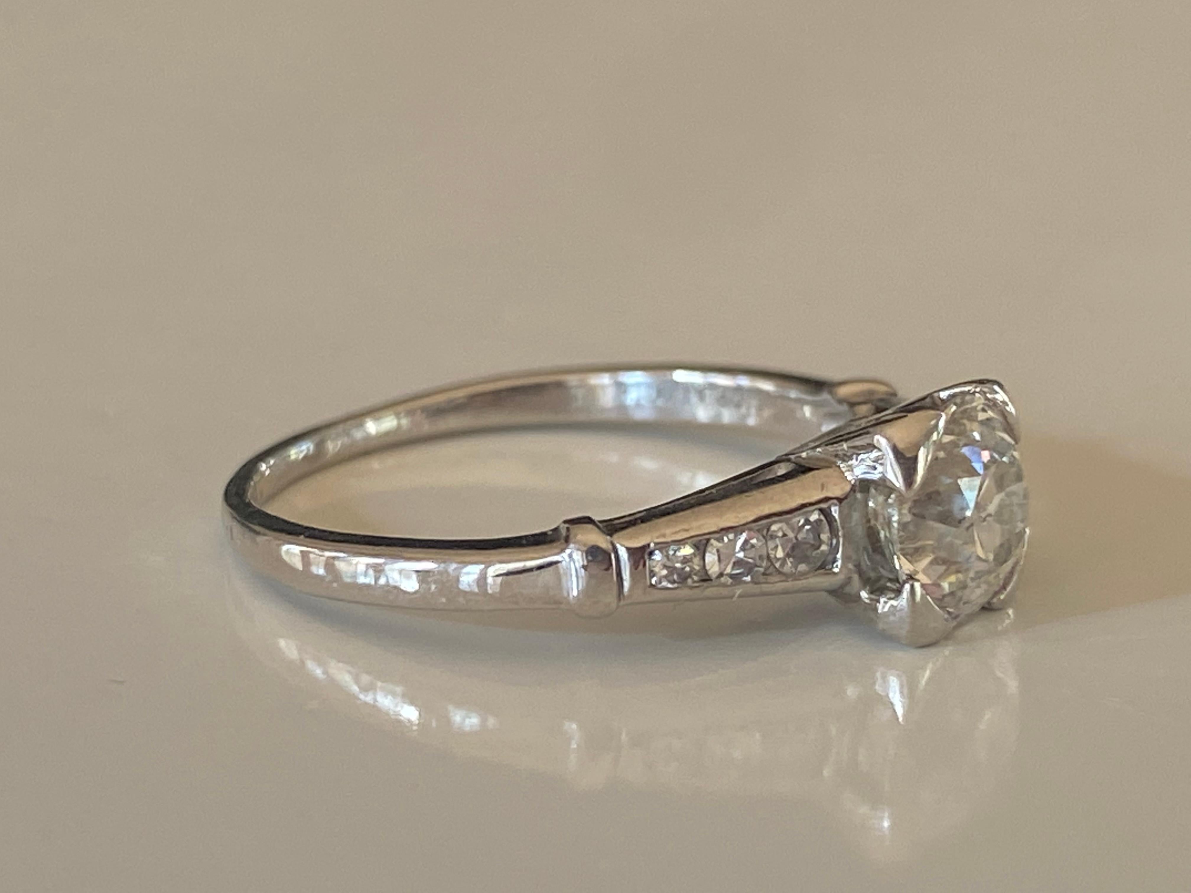 Retro Vintage Diamond Engagement Ring For Sale