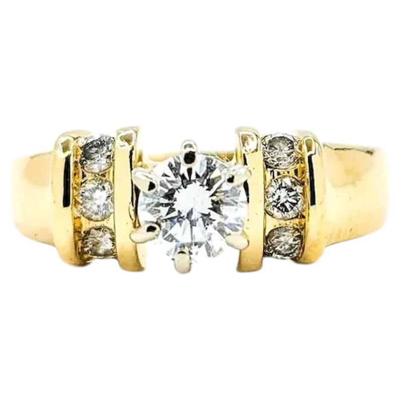 Vintage Diamant Verlobungsring in 14k Gelbgold