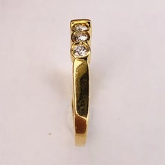 Vintage Diamond Eternity 18 Karat Gold Band Ring Fine Estate Jewelry
