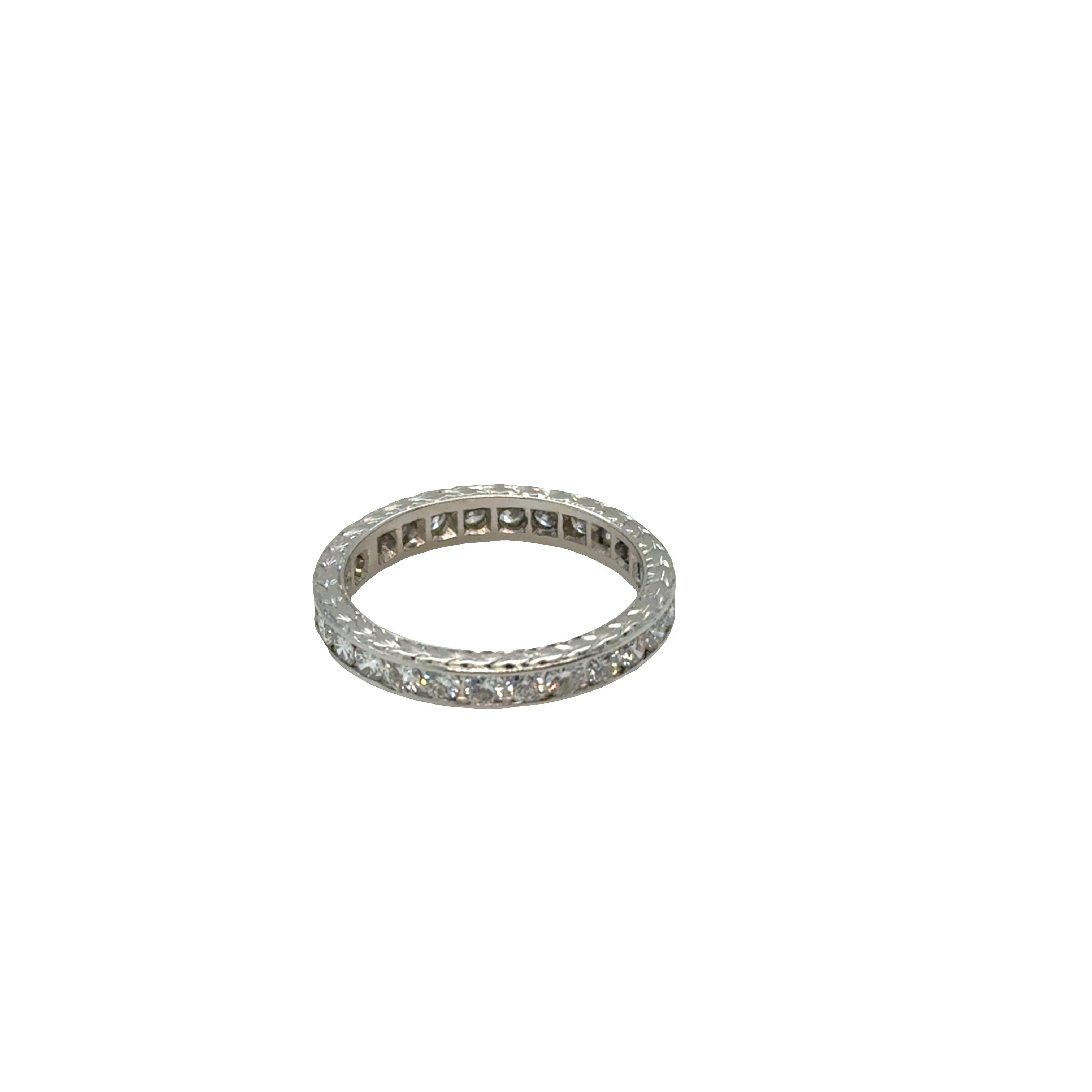 Femenino o masculino Anillo de Diamantes Vintage - 1.50 ct - Platino en venta