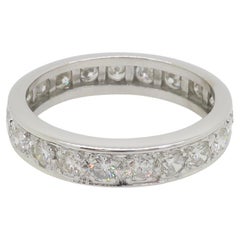 Bracelet éternel vintage en or blanc 18k avec diamants