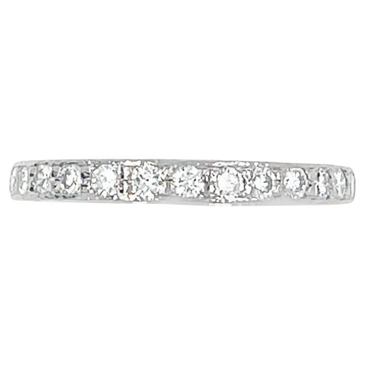 Vintage Diamond Eternity Ring in Platinum For Sale