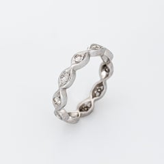 Vintage Diamond Eternity Ring Pinky Band Estate Fine Jewelry Hochzeit