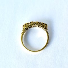 Vintage Diamond Five-Stone 18 Carat Gold Ring