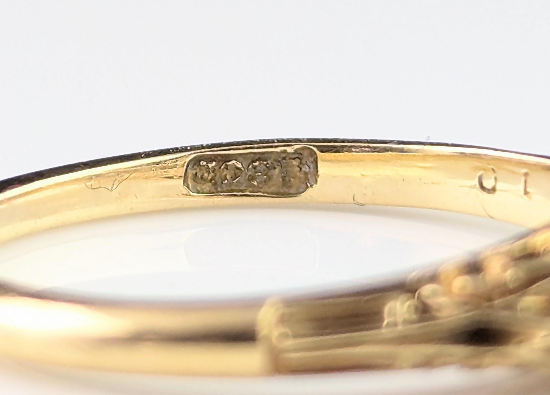 Vintage Diamond five stone ring, 18k yellow gold For Sale 6