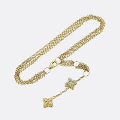 Vintage Diamond Flower Chain Bracelet