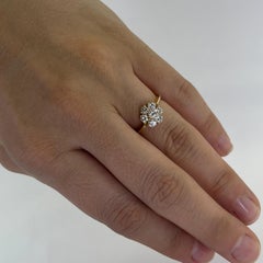 Vintage diamond flower cluster ring