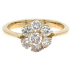 Vintage diamond flower cluster ring