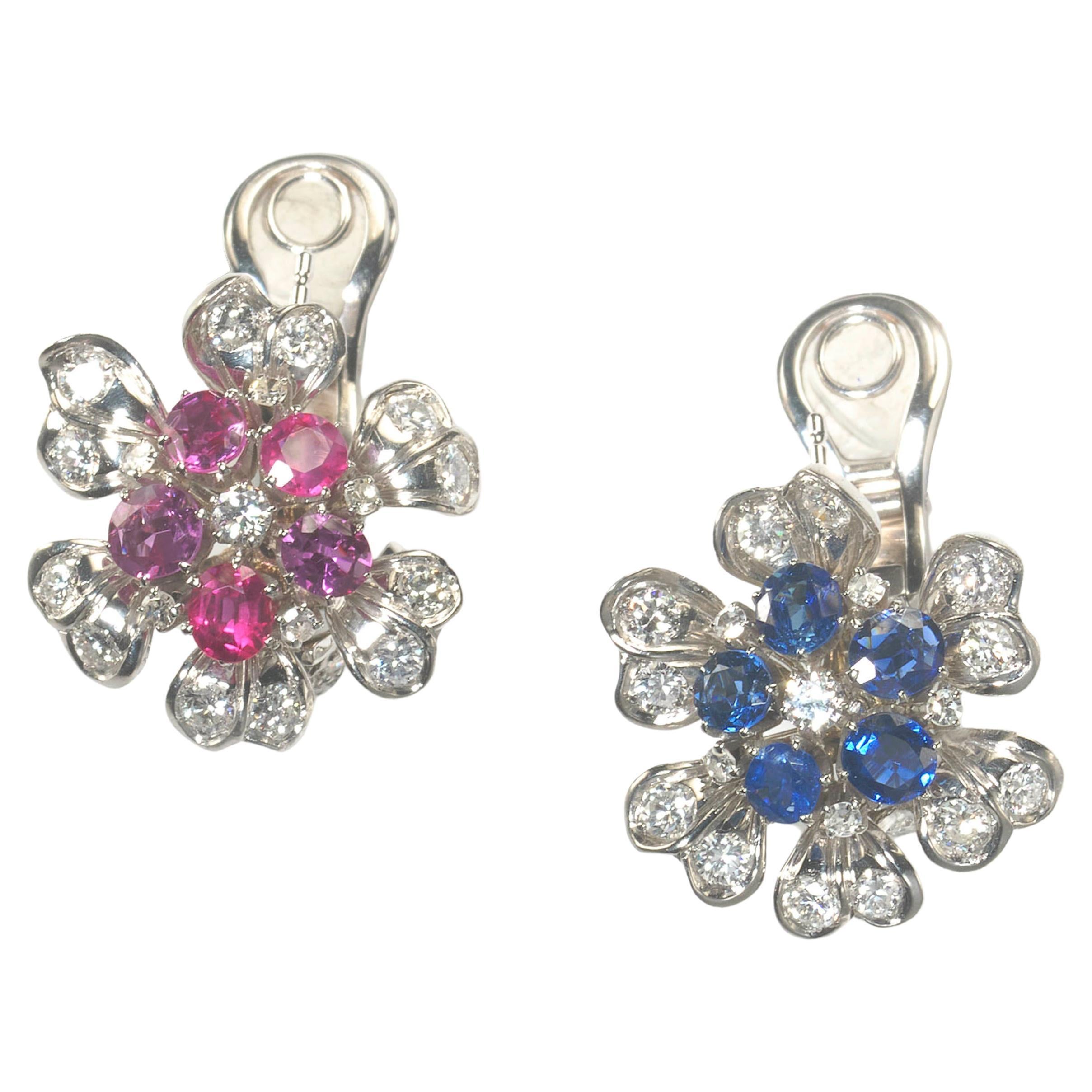Diamonte Flower Earrings