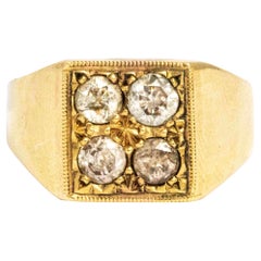 Vintage Diamond Four-Stone and 9 Carat Gold Ring