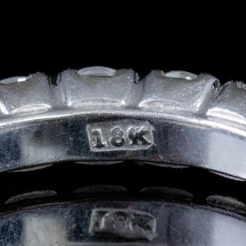 Bague d'éternité vintage en diamants de 3,15 carats Bon état - En vente à Kendal, GB