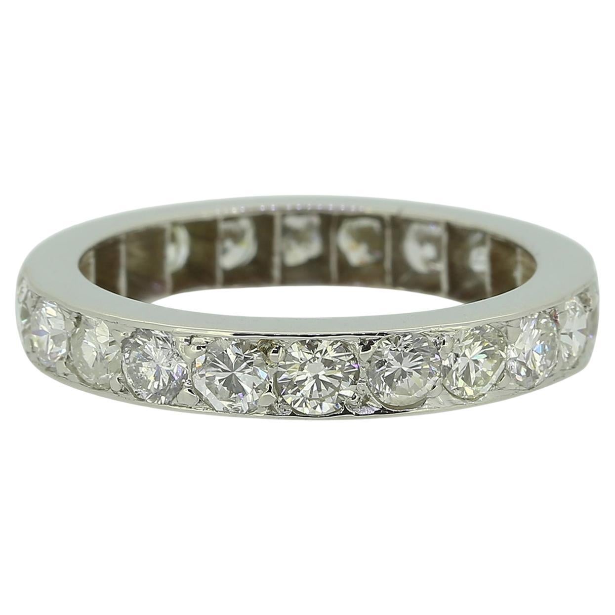 Bague d'éternité en diamant Vintage Taille K (50)