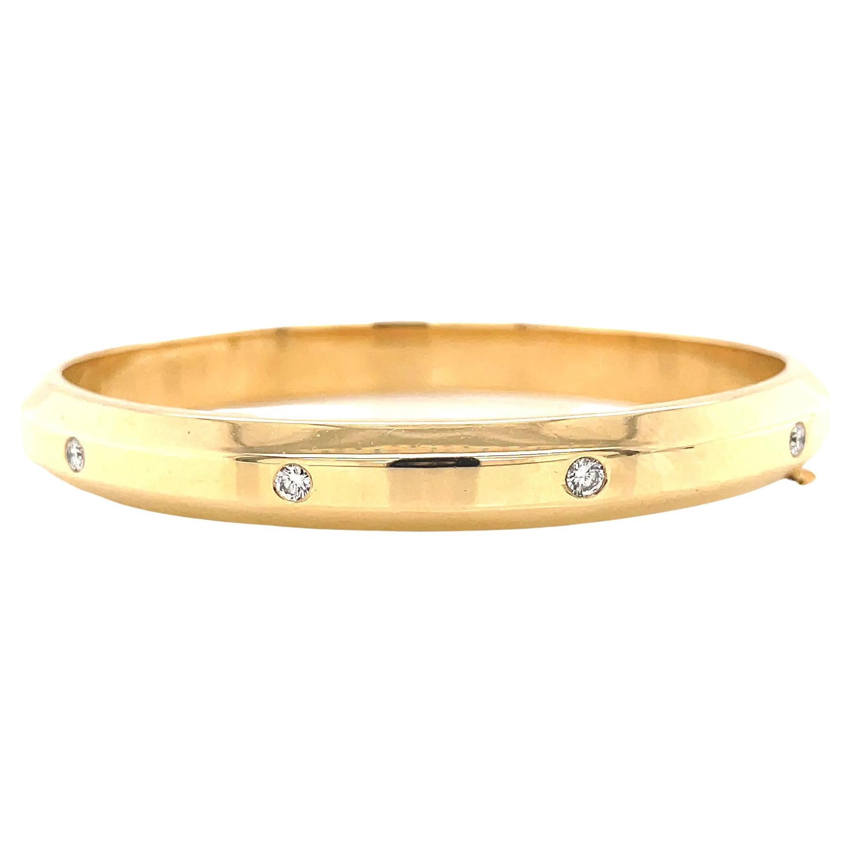 Vintage Diamond Gold Bangle