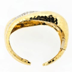 Vintage Diamond and Gold Cuff Bangle