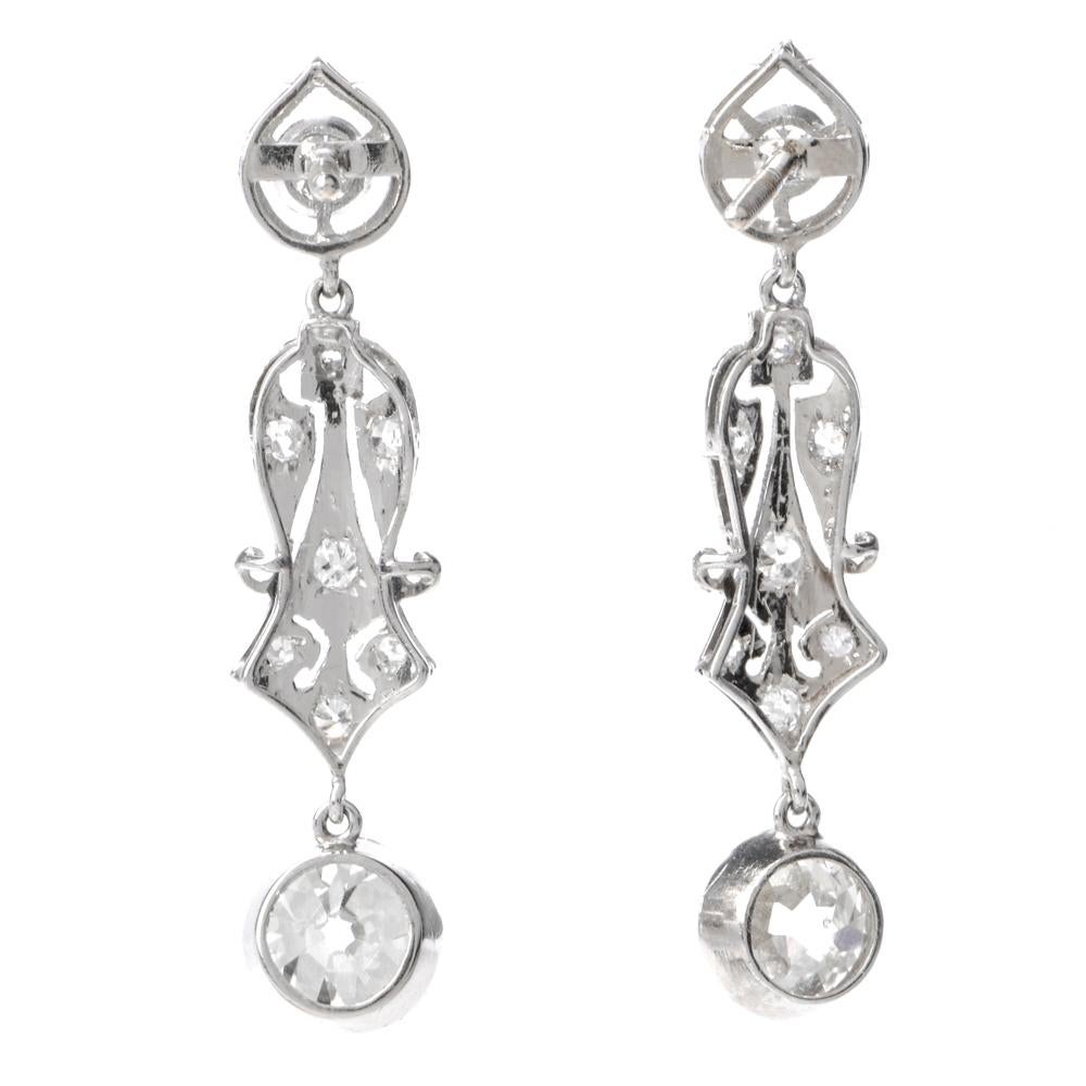 diamond pendant earrings