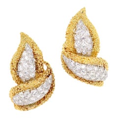 Vintage Diamond Gold Earrings