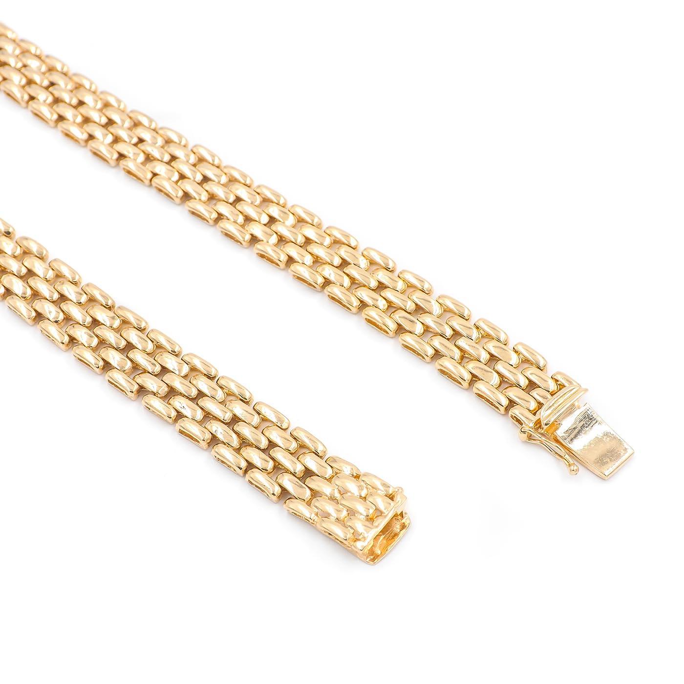 Round Cut Vintage Diamond & Gold Panthère-Style Necklace