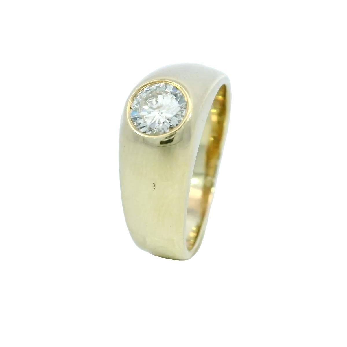 Bague tzigane vintage en or jaune 14K sertie d'un diamant avec chaton ~.63ct au centre Bon état - En vente à Fairfield, CT