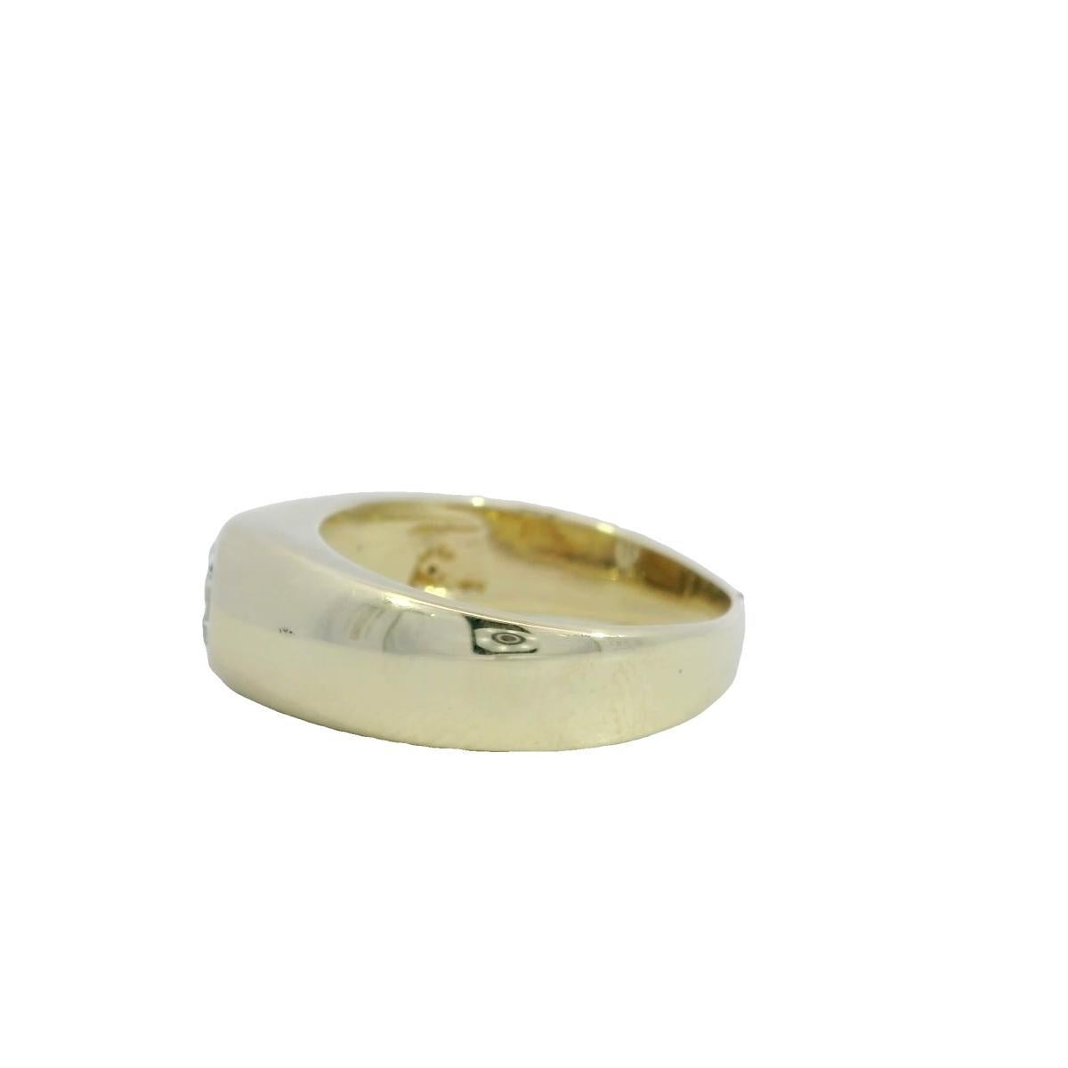 Bague tzigane vintage en or jaune 14K sertie d'un diamant avec chaton ~.63ct au centre en vente 2