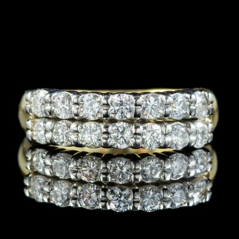 Vintage Diamond Half Eternity Band Ring in 1.40ct of Diamond For Sale ...