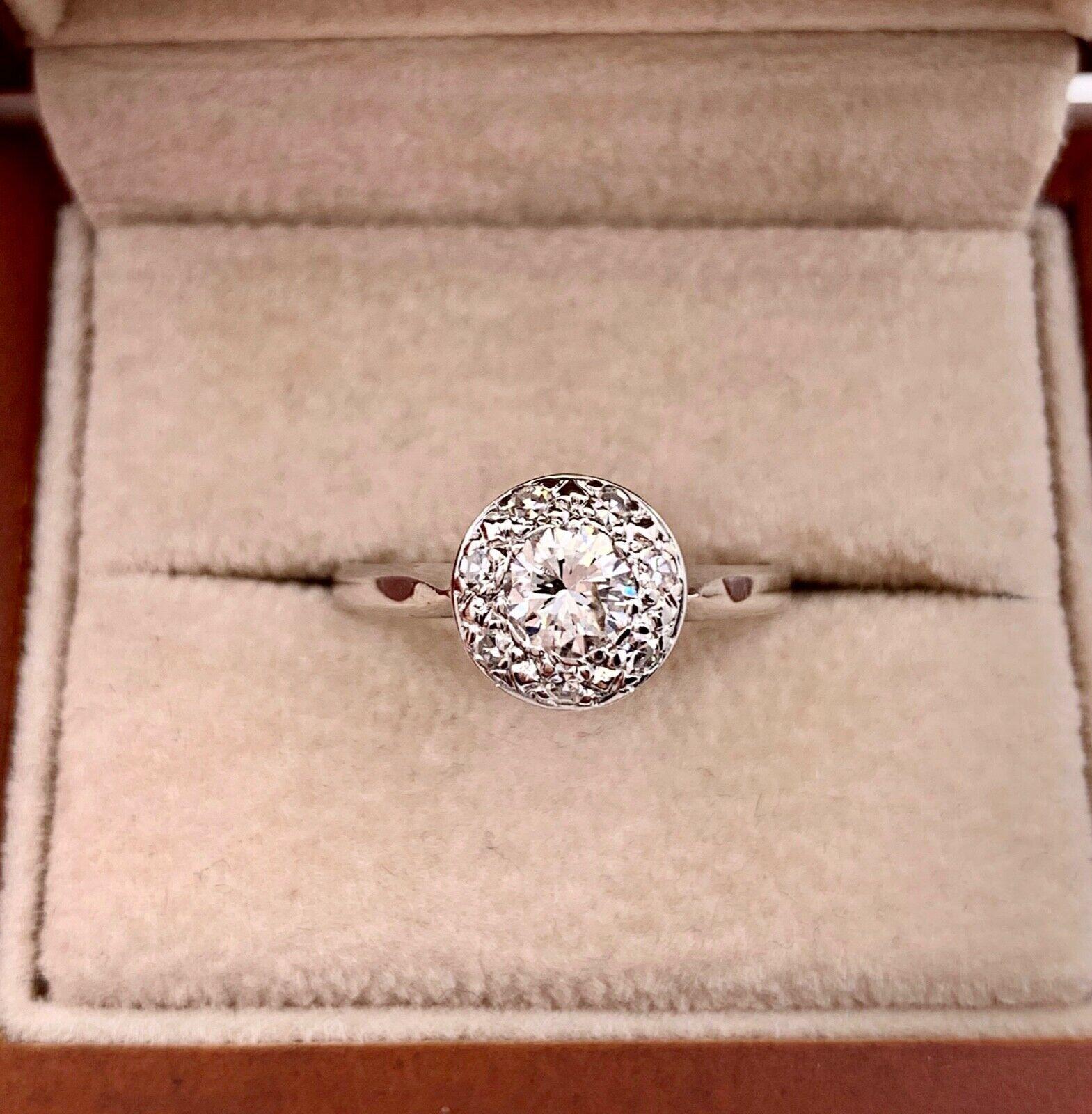 vintage diamond halo ring