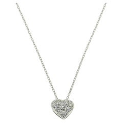 Collier vintage avec cœur en diamant