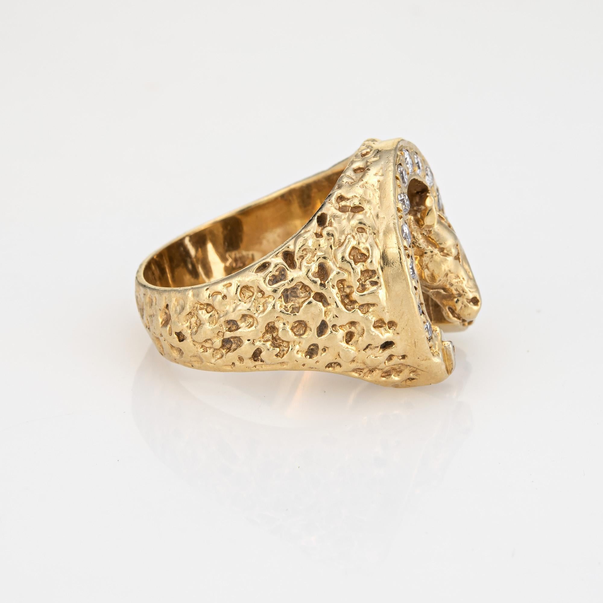 vintage gold horseshoe ring