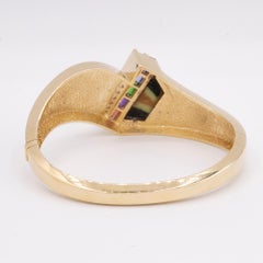 Vintage Diamond and Mulit-Gem Cuff