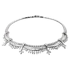 Diamond Necklace, Vintage 1950s – Convertible Tiara for Weddings & Collectors Diamond Necklace, Vintage 1950s – Convertible Tiara for Weddings & Collectors